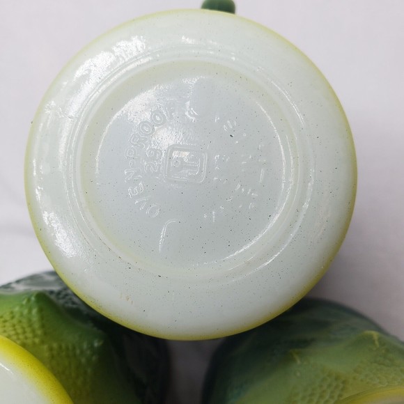 MCM FIRE KING Green Kimberly Mugs Cups Anchor Hocking Diamond Argyle Ombre 3 Set - Picture 7 of 13